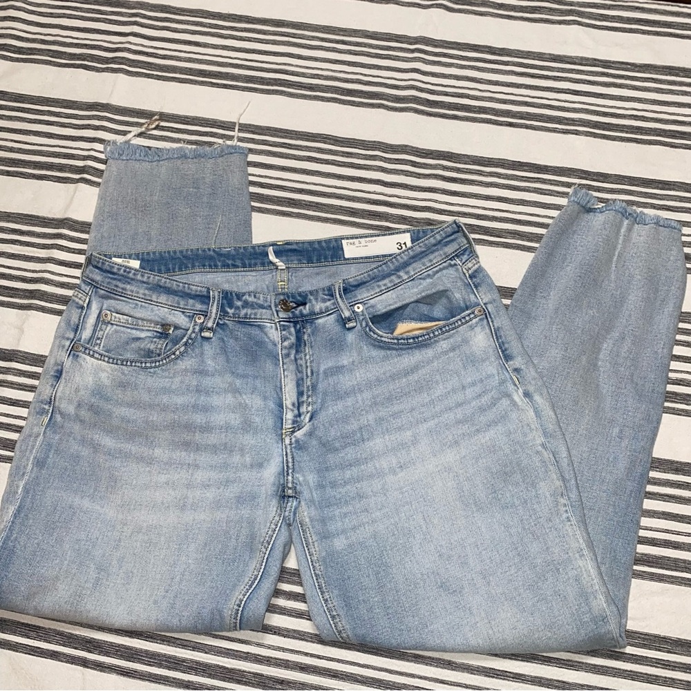 Rag & Bone‎ Light Wash Dre Low-Rise Slim Boyfriend Jeans Size 31